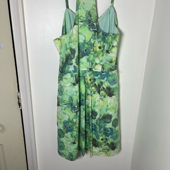 Y2K Candie’s Green Floral Strappy Dress Size 9 Fit & Flare - Picture 6 of 7